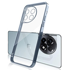 Custodia Silicone Trasparente Ultra Sottile Cover Morbida H04 per OnePlus 11R 5G Blu