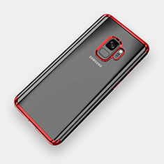Custodia Silicone Trasparente Ultra Sottile Cover Morbida H04 per Samsung Galaxy S9 Rosso
