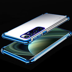 Custodia Silicone Trasparente Ultra Sottile Cover Morbida H04 per Xiaomi Mi 10 Ultra Blu