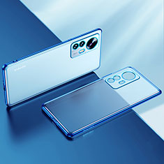Custodia Silicone Trasparente Ultra Sottile Cover Morbida H04 per Xiaomi Mi 12 5G Blu