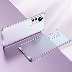 Custodia Silicone Trasparente Ultra Sottile Cover Morbida H04 per Xiaomi Mi 12S Pro 5G Viola