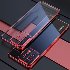 Custodia Silicone Trasparente Ultra Sottile Cover Morbida H04 per Xiaomi Mi 13 Pro 5G Rosso