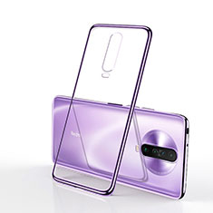 Custodia Silicone Trasparente Ultra Sottile Cover Morbida H04 per Xiaomi Poco X2 Viola