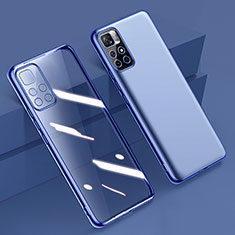 Custodia Silicone Trasparente Ultra Sottile Cover Morbida H04 per Xiaomi Redmi Note 11S 5G Blu