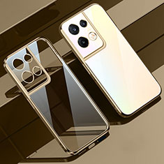 Custodia Silicone Trasparente Ultra Sottile Cover Morbida H04 per Xiaomi Redmi Note 13 5G Oro