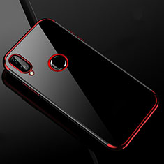 Custodia Silicone Trasparente Ultra Sottile Cover Morbida H04 per Xiaomi Redmi Note 7 Pro Rosso