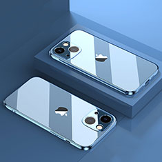 Custodia Silicone Trasparente Ultra Sottile Cover Morbida H05 per Apple iPhone 13 Mini Blu
