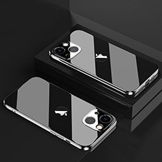 Custodia Silicone Trasparente Ultra Sottile Cover Morbida H05 per Apple iPhone 13 Mini Nero
