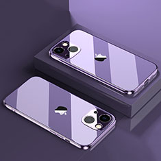 Custodia Silicone Trasparente Ultra Sottile Cover Morbida H05 per Apple iPhone 14 Plus Viola