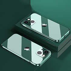Custodia Silicone Trasparente Ultra Sottile Cover Morbida H05 per Apple iPhone 14 Verde