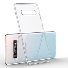 Custodia Silicone Trasparente Ultra Sottile Cover Morbida H05 per Samsung Galaxy S10 Chiaro