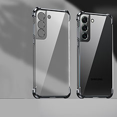 Custodia Silicone Trasparente Ultra Sottile Cover Morbida H05 per Samsung Galaxy S21 5G Nero