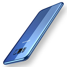 Custodia Silicone Trasparente Ultra Sottile Cover Morbida H05 per Samsung Galaxy S8 Plus Blu