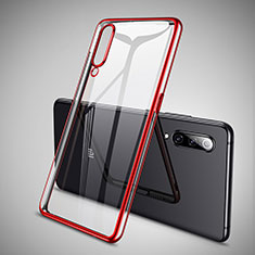 Custodia Silicone Trasparente Ultra Sottile Cover Morbida H05 per Xiaomi Mi 9 Pro 5G Rosso
