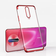 Custodia Silicone Trasparente Ultra Sottile Cover Morbida H05 per Xiaomi Poco X2 Rosso