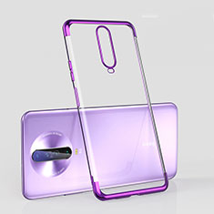 Custodia Silicone Trasparente Ultra Sottile Cover Morbida H05 per Xiaomi Redmi K30 4G Viola