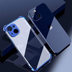 Custodia Silicone Trasparente Ultra Sottile Cover Morbida H06 per Apple iPhone 13 Blu