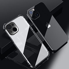 Custodia Silicone Trasparente Ultra Sottile Cover Morbida H06 per Apple iPhone 13 Mini Nero