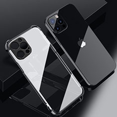 Custodia Silicone Trasparente Ultra Sottile Cover Morbida H06 per Apple iPhone 13 Pro Max Nero