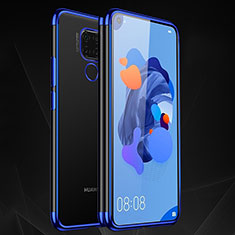 Custodia Silicone Trasparente Ultra Sottile Cover Morbida H06 per Huawei Mate 30 Lite Blu