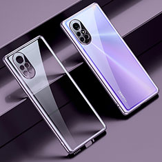 Custodia Silicone Trasparente Ultra Sottile Cover Morbida H06 per Huawei Nova 8 5G Viola