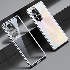 Custodia Silicone Trasparente Ultra Sottile Cover Morbida H06 per Huawei Nova 8 Pro 5G Argento