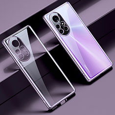Custodia Silicone Trasparente Ultra Sottile Cover Morbida H06 per Huawei Nova 8 Pro 5G Viola