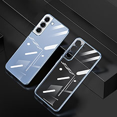 Custodia Silicone Trasparente Ultra Sottile Cover Morbida H06 per Samsung Galaxy S23 5G Blu