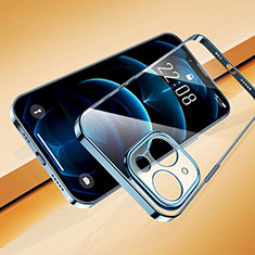 Custodia Silicone Trasparente Ultra Sottile Cover Morbida H07 per Apple iPhone 13 Blu