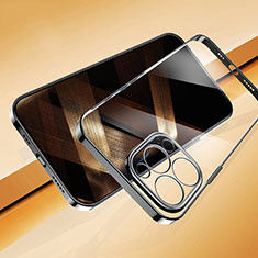 Custodia Silicone Trasparente Ultra Sottile Cover Morbida H07 per Apple iPhone 14 Pro Max Nero