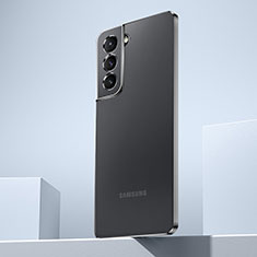 Custodia Silicone Trasparente Ultra Sottile Cover Morbida H07 per Samsung Galaxy S21 FE 5G Nero