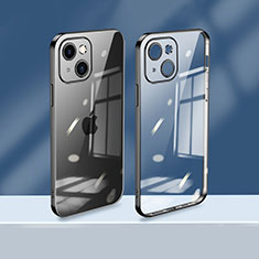 Custodia Silicone Trasparente Ultra Sottile Cover Morbida H08 per Apple iPhone 13 Nero