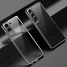 Custodia Silicone Trasparente Ultra Sottile Cover Morbida H08 per Samsung Galaxy S21 FE 5G Nero