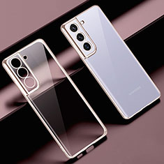 Custodia Silicone Trasparente Ultra Sottile Cover Morbida H08 per Samsung Galaxy S21 FE 5G Rosa