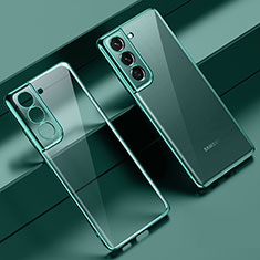 Custodia Silicone Trasparente Ultra Sottile Cover Morbida H08 per Samsung Galaxy S21 FE 5G Verde