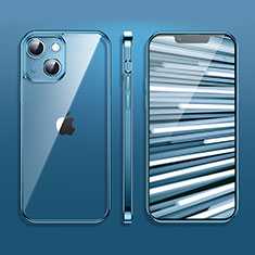 Custodia Silicone Trasparente Ultra Sottile Cover Morbida H09 per Apple iPhone 13 Blu
