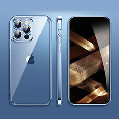 Custodia Silicone Trasparente Ultra Sottile Cover Morbida H09 per Apple iPhone 14 Pro Blu