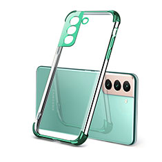 Custodia Silicone Trasparente Ultra Sottile Cover Morbida H09 per Samsung Galaxy S21 5G Verde