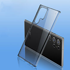 Custodia Silicone Trasparente Ultra Sottile Cover Morbida H10 per Samsung Galaxy S22 Ultra 5G Grigio