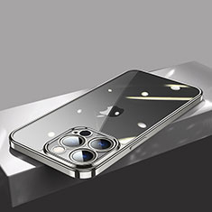 Custodia Silicone Trasparente Ultra Sottile Cover Morbida H12 per Apple iPhone 14 Pro Nero