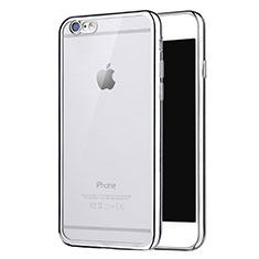 Custodia Silicone Trasparente Ultra Sottile Cover Morbida H16 per Apple iPhone 6 Argento