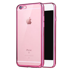 Custodia Silicone Trasparente Ultra Sottile Cover Morbida H16 per Apple iPhone 6S Rosa