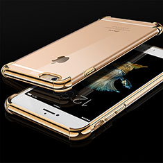 Custodia Silicone Trasparente Ultra Sottile Cover Morbida HC01 per Apple iPhone 6 Oro