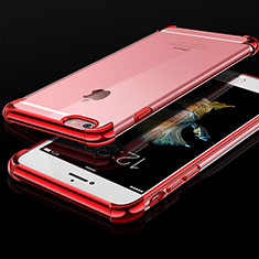 Custodia Silicone Trasparente Ultra Sottile Cover Morbida HC01 per Apple iPhone 6 Rosso