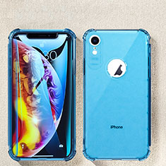 Custodia Silicone Trasparente Ultra Sottile Cover Morbida HC08 per Apple iPhone XR Cielo Blu