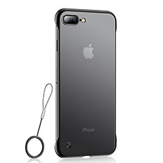 Custodia Silicone Trasparente Ultra Sottile Cover Morbida HT02 per Apple iPhone 8 Plus Nero