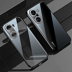 Custodia Silicone Trasparente Ultra Sottile Cover Morbida LD1 per Huawei Honor 60 5G Nero