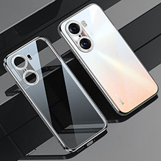 Custodia Silicone Trasparente Ultra Sottile Cover Morbida LD1 per Huawei Honor 60 Pro 5G Argento