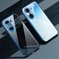 Custodia Silicone Trasparente Ultra Sottile Cover Morbida LD1 per Huawei Honor 60 Pro 5G Blu