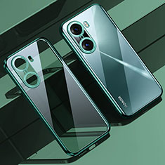 Custodia Silicone Trasparente Ultra Sottile Cover Morbida LD1 per Huawei Honor 60 Pro 5G Verde